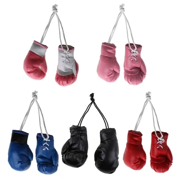 Боксерские перчатки с подвеской, черные, синие/Розовые, Розово-белые, Мини-боксерские перчатки 264E