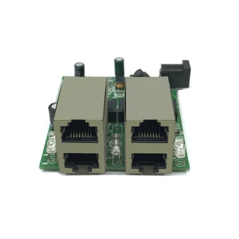 Быстрый коммутатор mini 4-портовый коммутатор ethernet 10/100 Мбит/с сетевой коммутатор rj45 концентратор печатная плата модуля для модуля системной интеграции