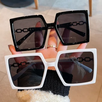 Квадратные Винтажные Солнцезащитные очки Женские Брендовые Дизайнерские роскошные Солнцезащитные Очки Женская мода Для вождения на открытом воздухе Большая оправа Oculos De Sol