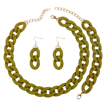 Новое акриловое ожерелье-цепочка FishSheep, ювелирные изделия для женщин, Колье-цепочка из толстой смолы, Колье-цепочка, Серьги 2022, Модные Аксессуары