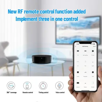 Новый Tuya WiFi IR Инфракрасный радиочастотный пульт дистанционного управления Кондиционером телевизором, универсальный пульт дистанционного управления для Smartlife Alexa Google Home