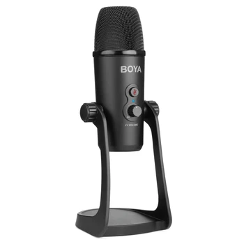 Оптовая продажа, BOYA BY-PM700, USB-Конденсаторный микрофон для записи звука с держателем