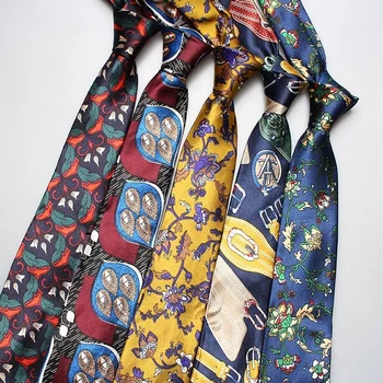 Фирменная Новинка, Размер 7 см, Винтажный галстук, Мужские галстуки, разноцветные Классические полосатые свадебные галстуки Пейсли для мужчин, деловые аксессуары